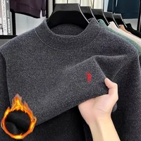 Personnalisé hommes marque exquise Paul classique brodé confortable tricoté pull automne hiver nouveau velours chaud à manches longues 4
