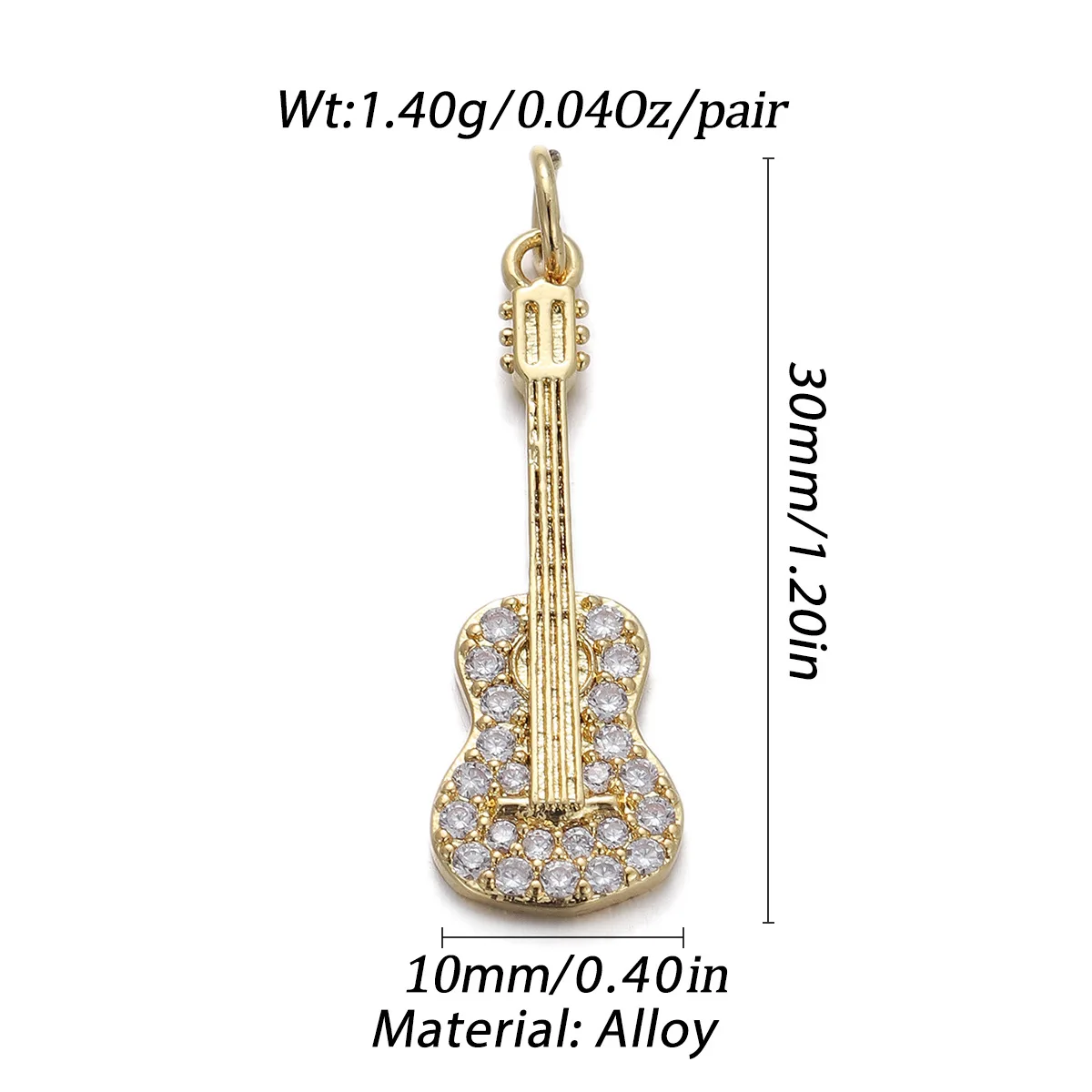 Stylish Chic Customizable Hypoallergenic Rose Planet Key Guitar Zircon Pendant Not Fade Pendant Handmade DIY Jewelry Accessories 7