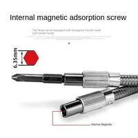 Douille de connexion d'embout pour perceuse à main, tige hexagonale, extension flexible en métal, porte-embout magnétique, tournevis hexagonal, 150mm, 300mm, le plus récent 4