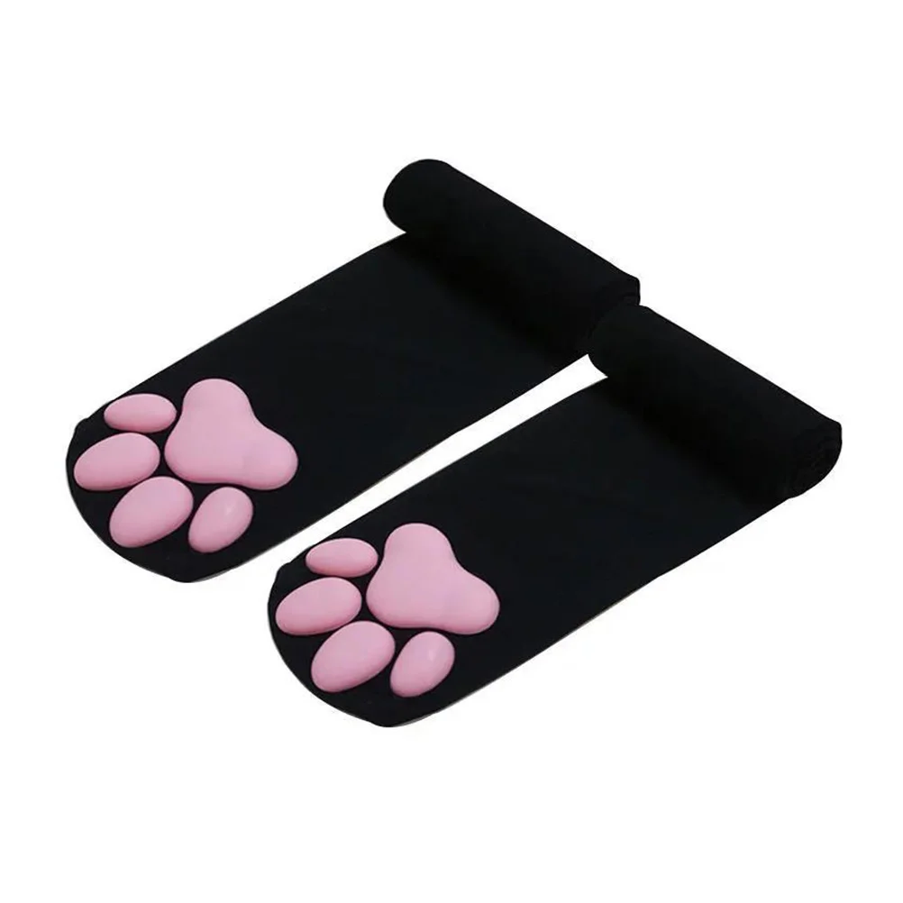 

Cat Paw Stockings Cosplay Knee High for Women Thigh Sock Womens Cute Socks Lovely Woman