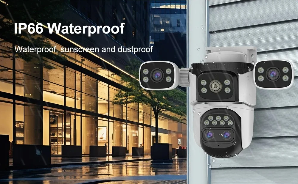 ANSVICAM 10K UHD WiFi6 20MP Outdoor Security Camera with 10X Zoom 3-Screens Four