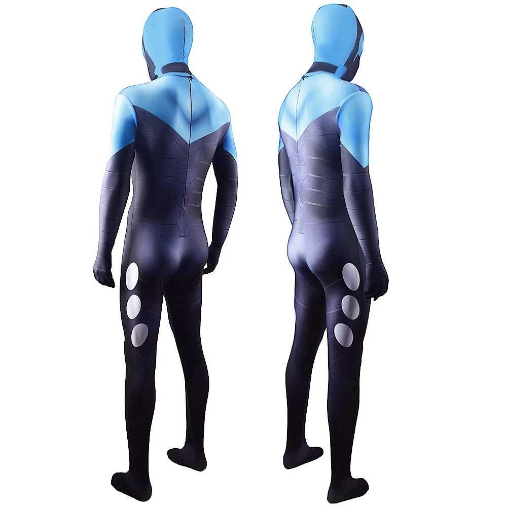 Mystery Men Comics: Blue Beetle | Bodysuit Cosplay Costume 30 Blue Spandex Zentai Bodysuit Cosplay Costume for Adults and Kids