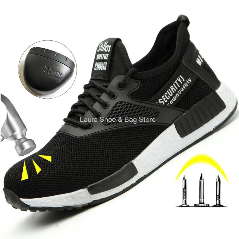 Safety Shoes Lightweight Safety Shoes for Men Women Anti-smash Puncture Proof Work Shoes Male Construction Security Boots