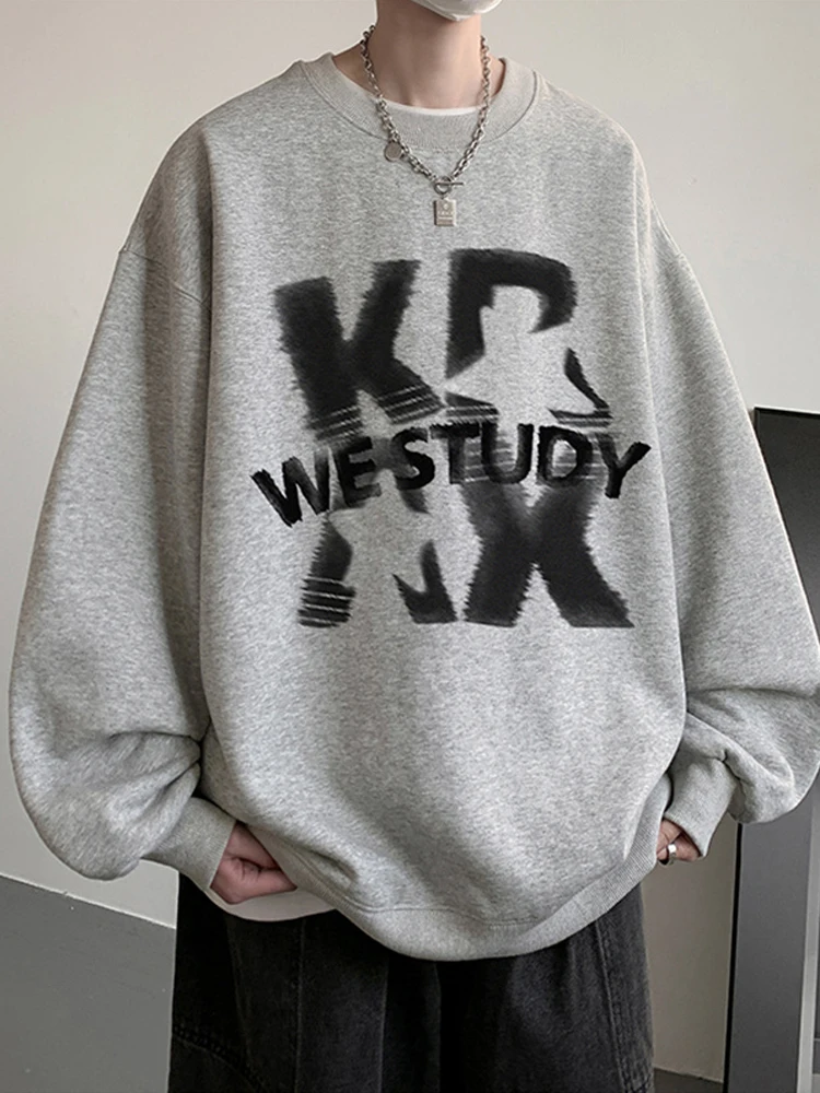 thumbnail image 1 of Sudadera con cuello redondo y letras góticas para hombre, ropa de moda de hip hop, ropa de calle de otoño Y2K, sudaderas con capucha de gran tamaño para hombre, 1 of 5