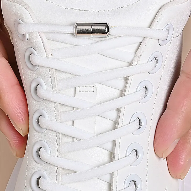 Elastische Keine Krawatte Schnürsenkel Halbkreis Schnürsenkel Für Kinder und Erwachsene Sneakers Schnürsenkel Schnell Faul Metall Lock Schnürsenkel Schuh Saiten