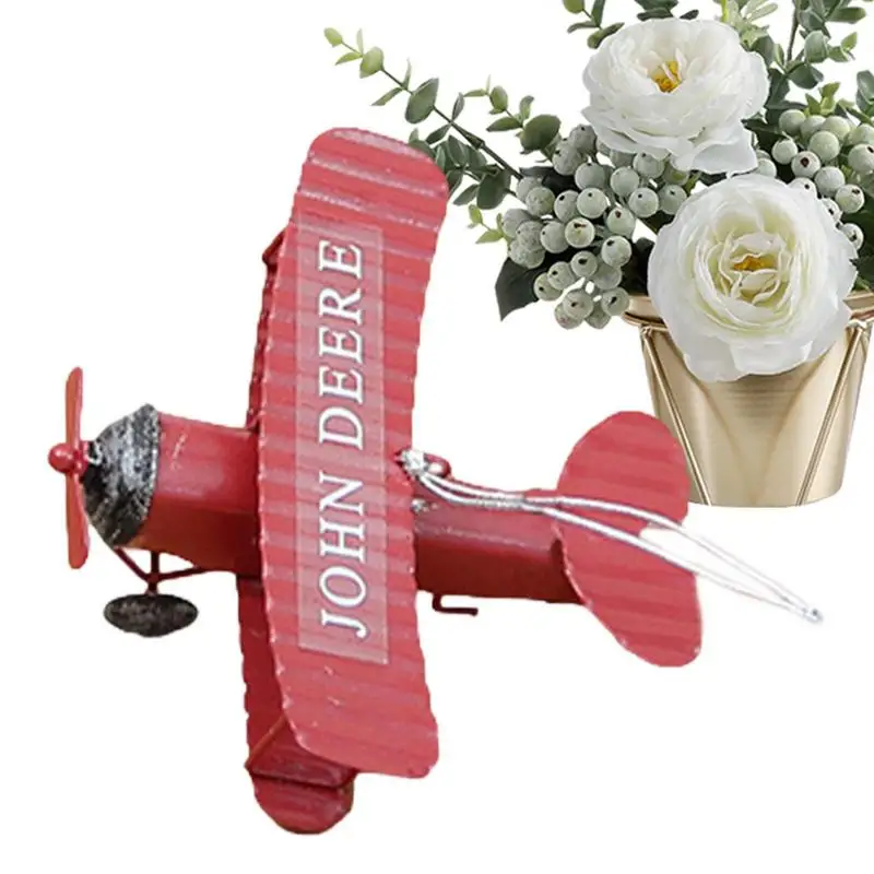 Vintage Mini Modello Di Aeroplano In Metallo Mini Aereo In Ferro Decorativo In Metallo 10*9*5Cm Artigianato In Ferro Battuto Aereo Decorativo In Ferro