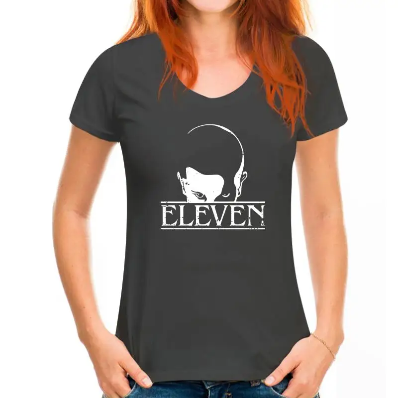 thumbnail image 1 of Camiseta negra de estilo extraño para hombre, talla S-6XL, con temática de cultura pop, Things Eleven Cosplay, 1 of 5