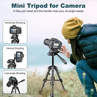 Mini Tripod for Camera, 25inch Aluminum Tabletop Camera Tripod, Portable Travel Tripod , for Cameras, Projectors, Spotting Scope - Image 2