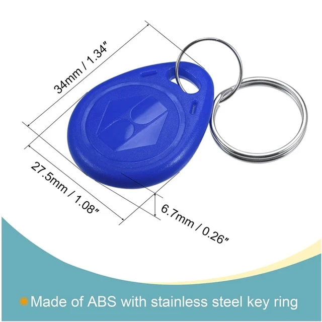 High Quality RFID Proximity 125KHz Blank Chip Copy Writable T5577 EM4305 Token Tag Keychain Card For Door Entry Access Control 5