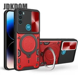 Shockproof Magnetic Stand Case with Enhanced Protection and Functionality for Motorola Edge 60 Fusion (Red)