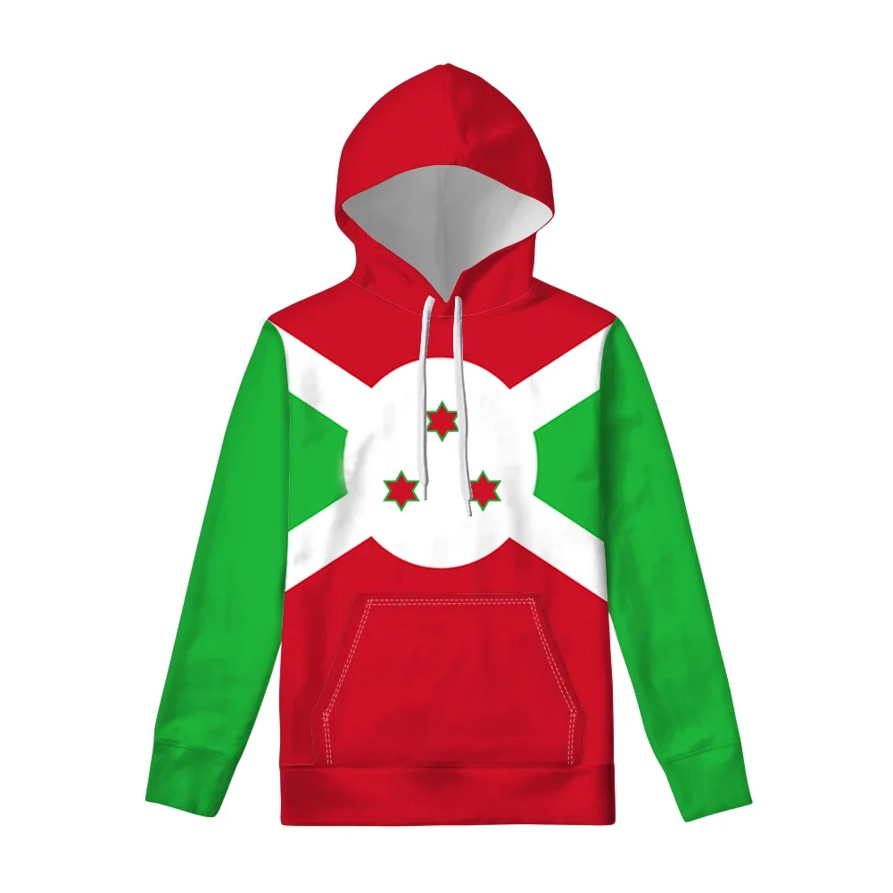 

Burundi Zipper Hoodie Free 3d Custom Made Name Number Team Logo Bi Pullover Bdi Country French Nation Burundian Flag Clothes