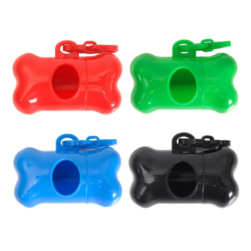 

Small Pet Dog Poop Bag Dispenser Pickup Bags Holder with Clip Outdoor Supplies Drop Shipping