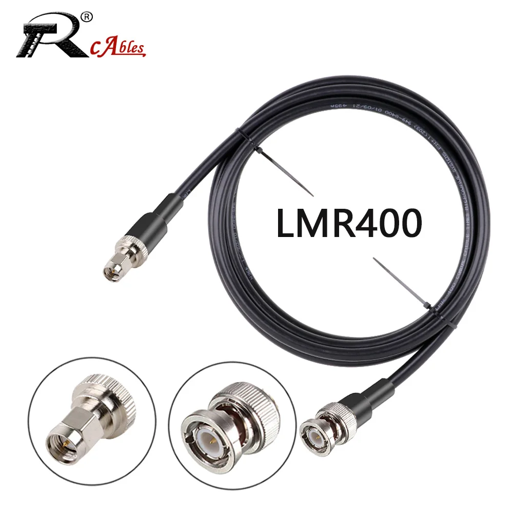 

RF Coaxial LMR400 Cable Ham Radio Low Loss 50Ohm 50-7 Pigtail SMA Female to BNC Male ConnectorWIFI Router Extension Jumper Cord