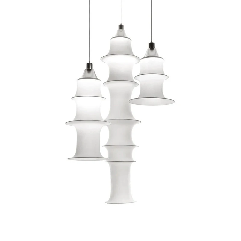 Nordic Minimalist Fabric Wabi Sabi Led Pendant Lights Living Dining Room Loft Home Decor Chandelier Bedroom Corner Bedside Lamp 6