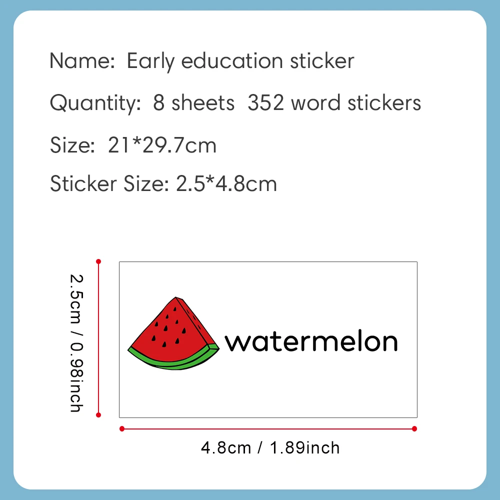 Kids English Words Learning Stickers Decorative Family Daily Routines Sentences Rewards Sticker Teacher Teaching Aids Montessori 5