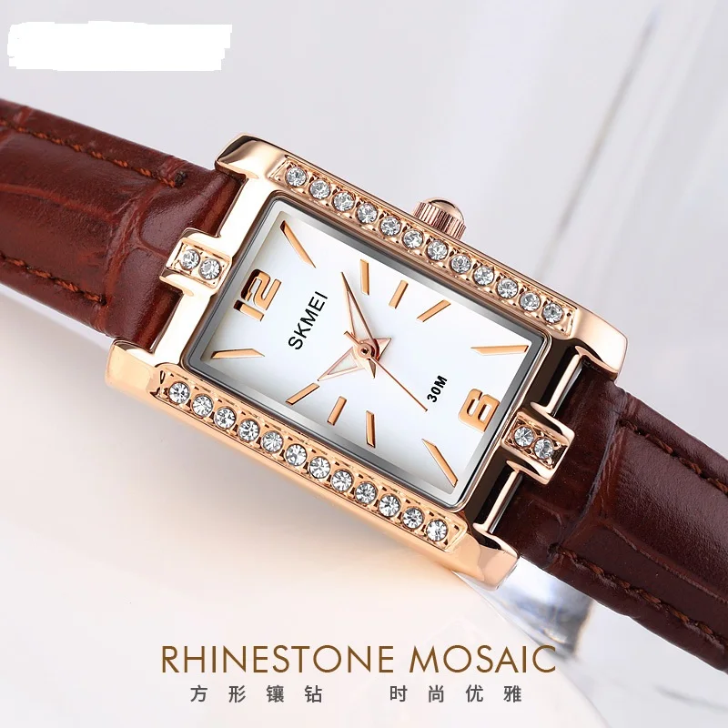 Fashion Small Dial Rhinestone Female Quartz Wristwatches Luxury Elegant Women Ladies Watch Girls Gift