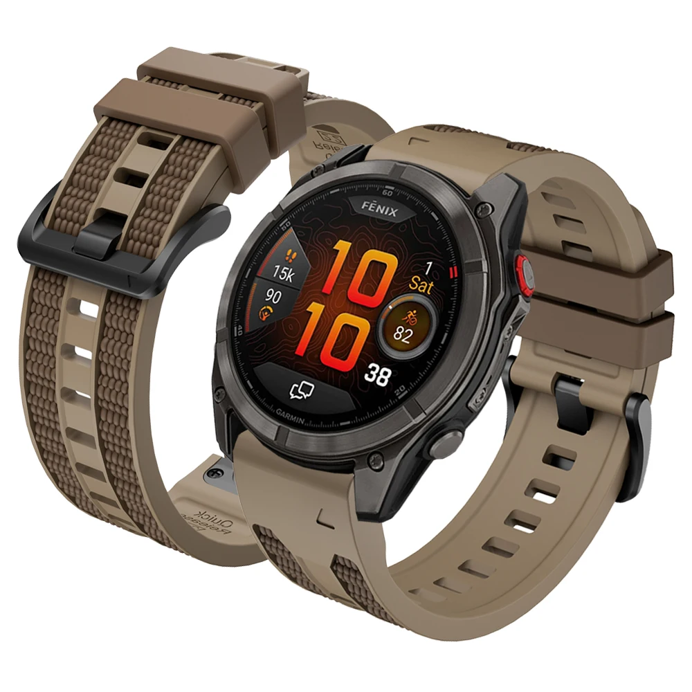 Enhanced Two-Tone Sports Silicone Watch Band (QuickFit) - 22mm/26mm