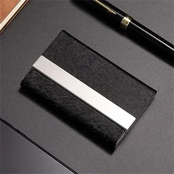Luxurious PU Leather RFID Card Holder with Magnetic Buckle - Slim, Stylish, and Secure Wallet (Black)