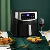 1600W Household Air Fryer 8L Touch Screen Panel Air Fryer Capacity Pizza Oil-Free Salt-Free Cookware Touch Screen Electric Fryer 2