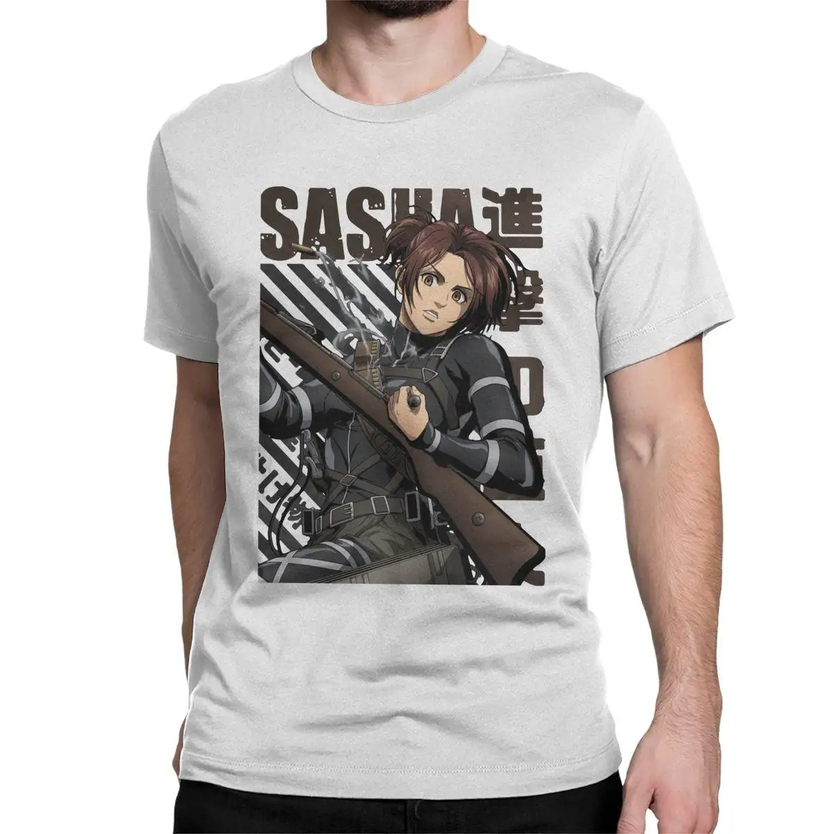 

Men's Shingeki No Kyojin Sasha Attack On Titan T Shirt AOT 100% Cotton Clothes Short Sleeve O Neck Tee Shirt Gift Idea T-Shirt