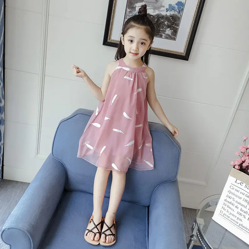 

Girl Summer Dresses Casual Baby Clothes Kids 2023 New Children's Clothing Korean Version Chiffon Party Princess Dresses Design