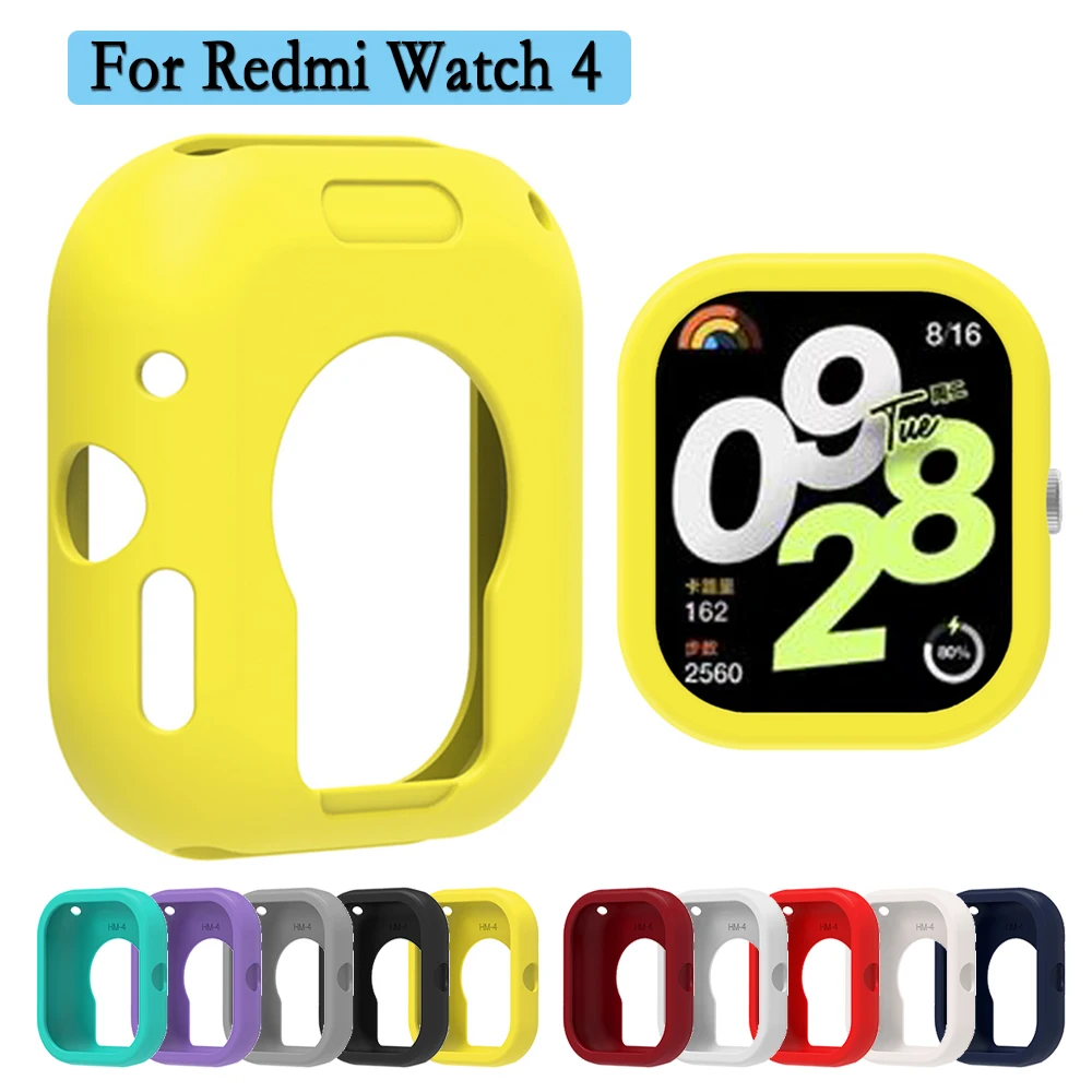 Funda para Redmi Watch 4, cubierta protectora de silicona suave hueca, accesorios de protección para reloj