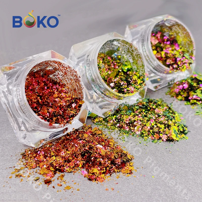 BOKO 0.1g High-quality High-End Optical Chameleon With Good Color Changing Effect Coarse Powder Multichrome Super Flash