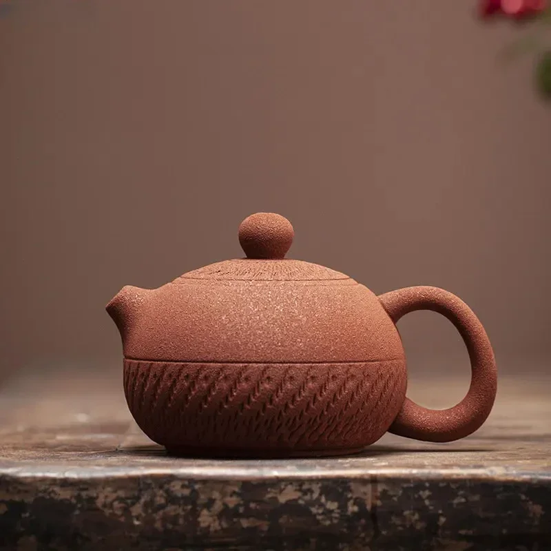 

Пурпурная глина Vermilion Da Hong Pao, паровой чайник для приготовления чая в западном стиле, чайник небольшой емкости, матовая текстура, хорошие подарки