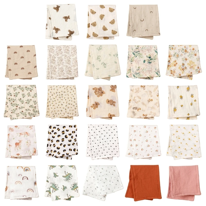 

Infant Saliva Towel Cotton Burp Cloths for Boy Girls, 6-Layer Toddlers Feeding Bib Washcloths for Baby Infant Burp Towel