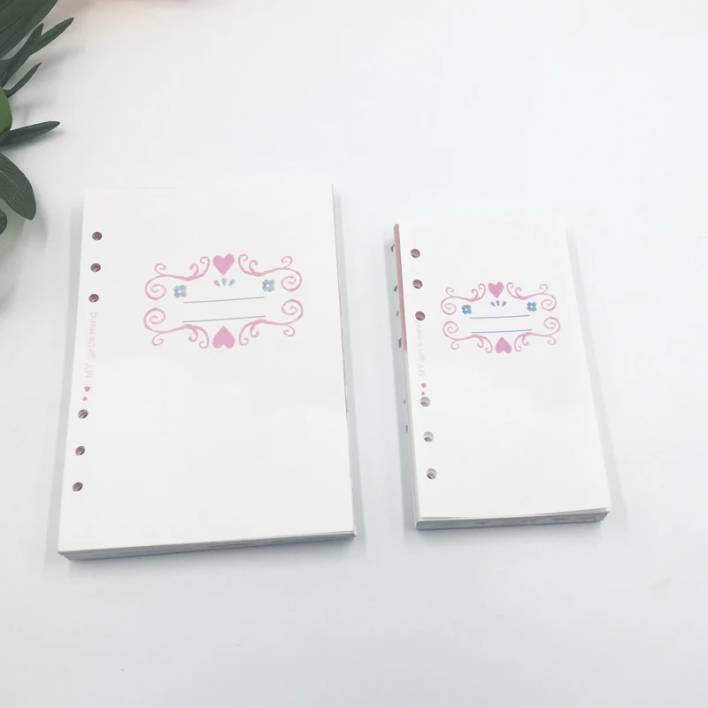 

Girly Cute School Notebook Filler Paper set For dokibook Spiral notebook A6A5 planner Diary Refill Kawaii school Stationery