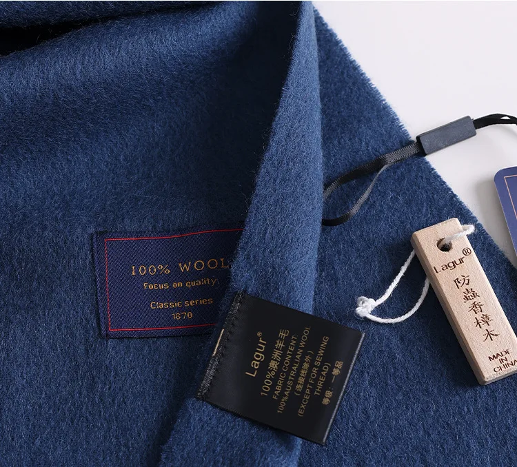 Premium-Lamm-Version aus 100 % Wolle, Schal aus australischer Merinowolle, einfarbig, für den Winter, neues Paar, Modetrend, warm, Herbst und Winter – Detail 40
