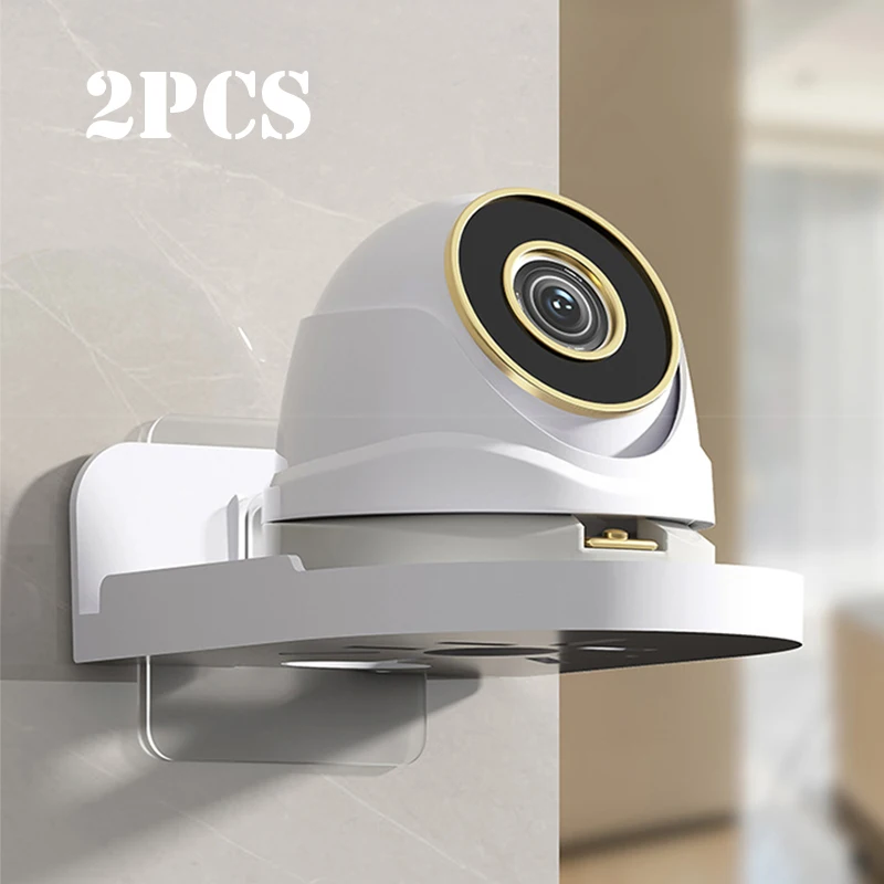 Camera Storage Shelf 1/2pcs Wall Mount Floating Stand Shelf Security Camera Mini Bedroom Bathroom Camera Shelf Monitoring Tray Organization Storage