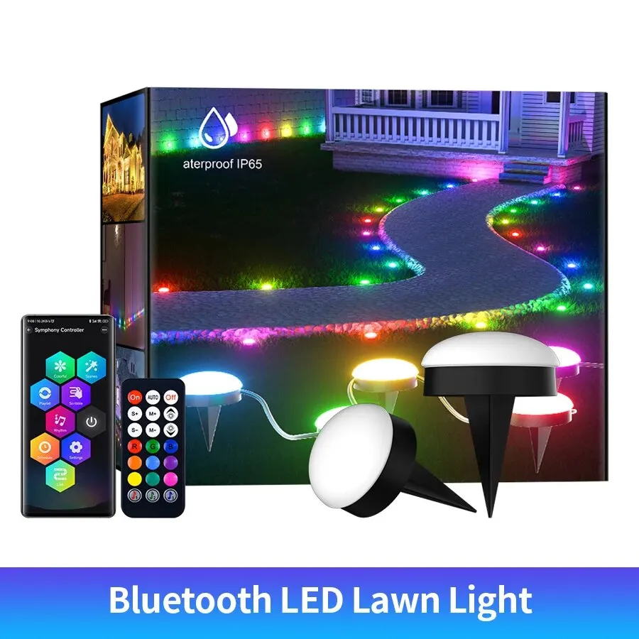10/20LED USB LED Ground Light Strip Pathway Lamp Outdoor IP65 Waterproof 5050RGB & IC Ground Lamp for Garden Decoration