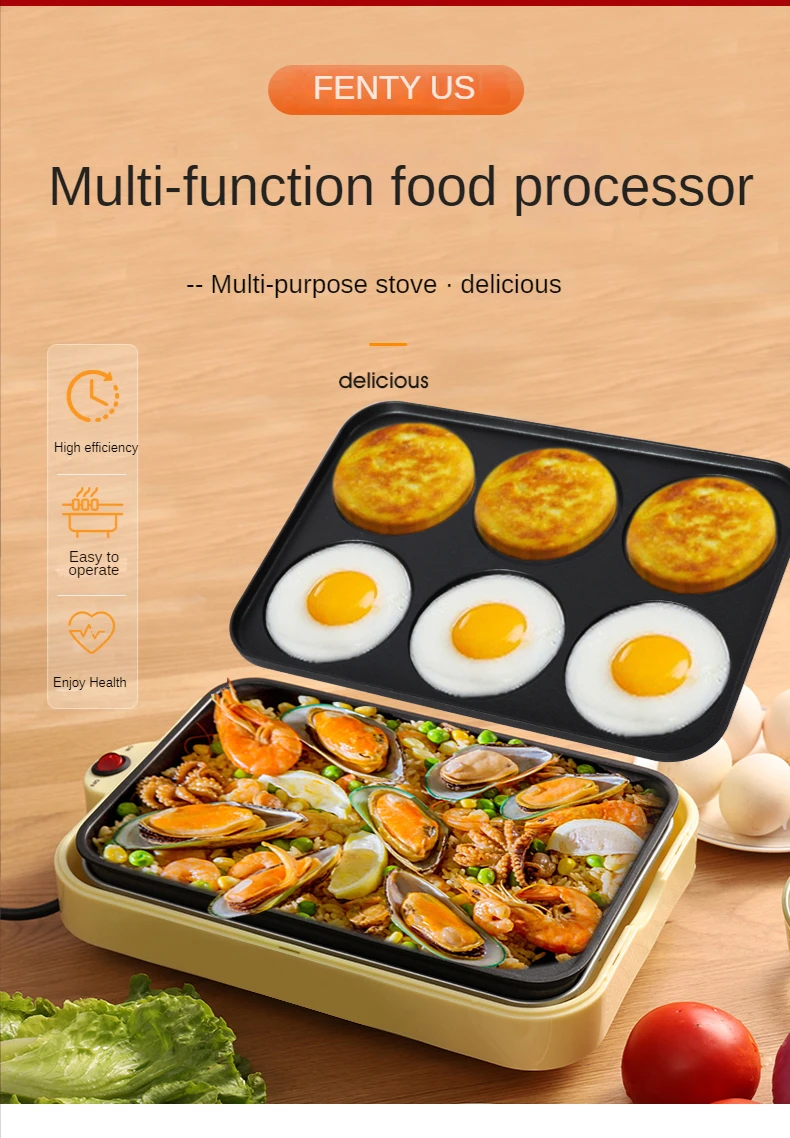 Multicooker Fried Egg Hamburger Maker Household Fried Poached Egg Pot Small Breakfast Egg Dumplings Griddle Mold Fried Eggs