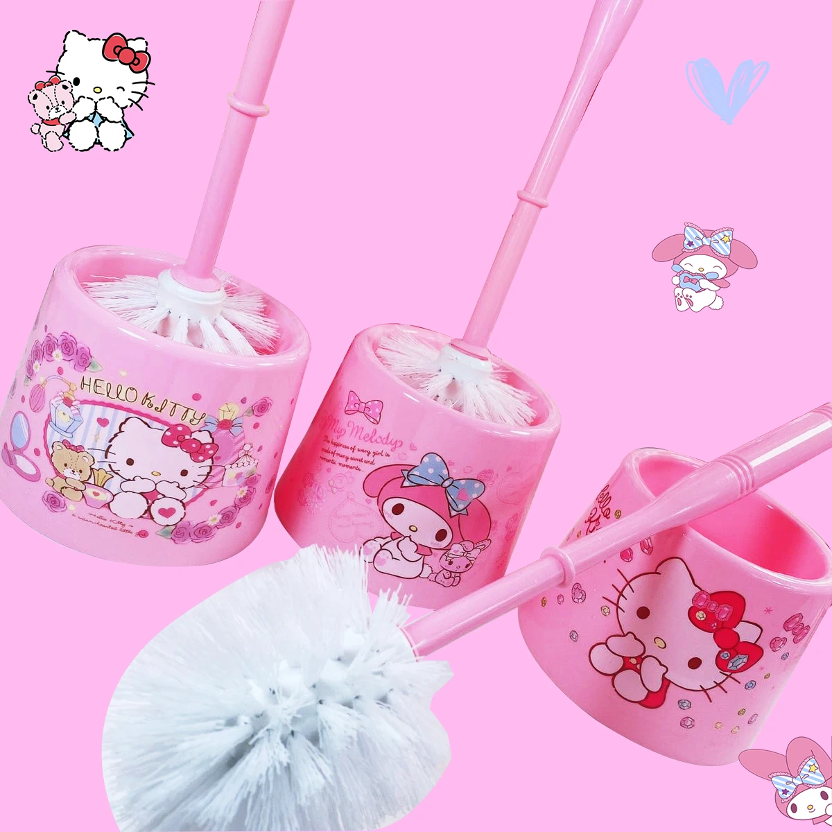 サンリオ ビビティックス キティ トイレブラシ入れ-