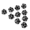 10pcs Colourful 20 Sided  Polyhedral Dices Numbers Dials Desktop 22mm Dice Family   Table Games 4