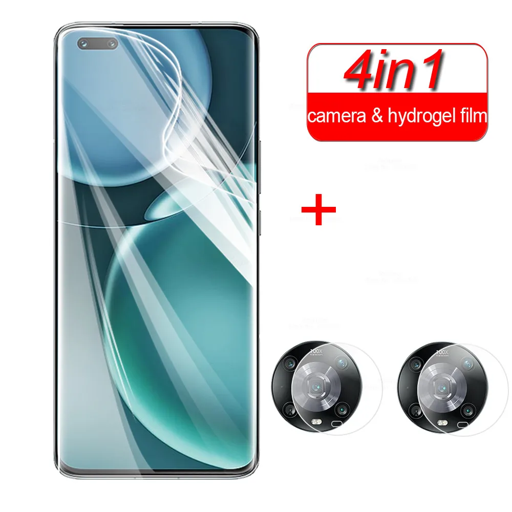 4In1 Front Screen Protector For Huawei Honor Magic4 Pro Full Cover Hydrogel Film For Honor Magic 4 Lite Ultimate Camera Film