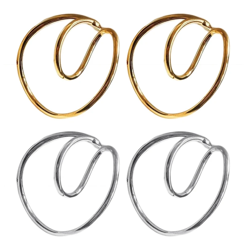Women&Men hoop earrings ear clip earrings clip earrings ear accessories Double Hooping Ear Cuff Irregular Curve Clip Cartilage Lobe Stacking No Piercing Dainty Earrings Fashion Gift