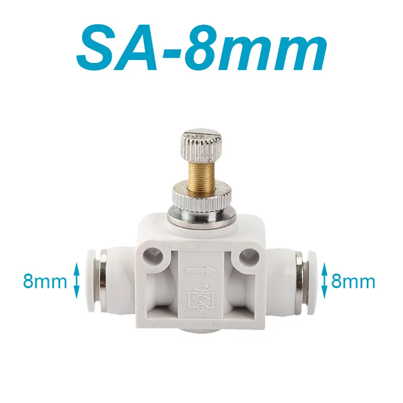Pneumatic Throttle Valve Air Connector Fitting, Push-In Hose Plastic