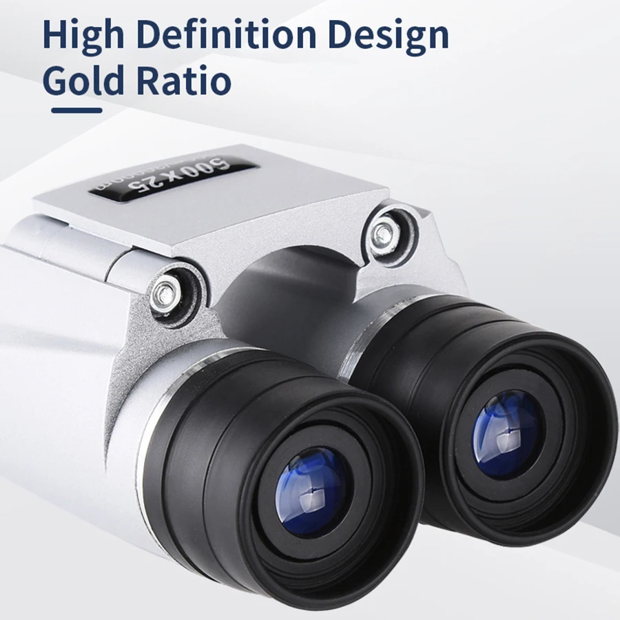 Mini binoculars 500X25 Silver powerful autofocus Remote Pro Mini portable HD ideal for camping Tours 5