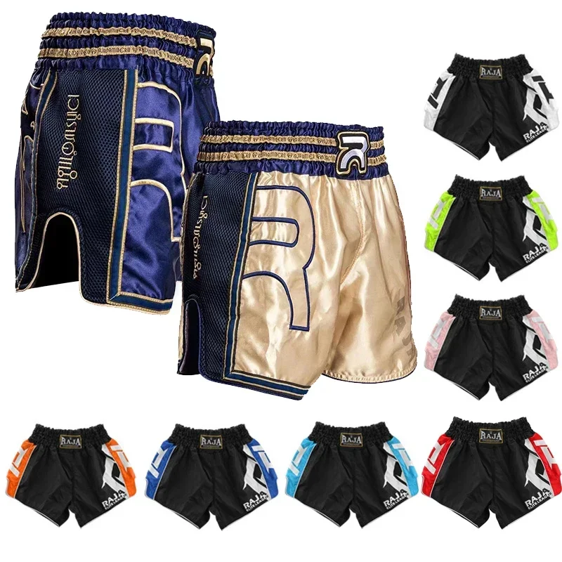 

Original Training Muay Thai Gym Fighting Shorts Fitness Combat Sports Pants Embroidery Style Boxing Shorts Sweat Pants