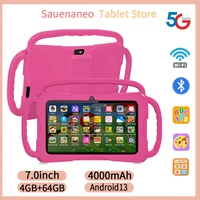Sauenaneo New 7-inch Tablet Android 13 4000mAh 4GB RAM 64GB ROM Children’s Learning Children’s Tablet Mini Tablet