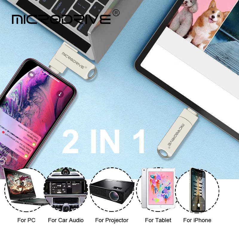 For iphone/ipad/OTG flash drive memory stick pendrive mobile Micro USB Flash Drive 32GB 64GB 128GB 256GB pen drive usb3.0