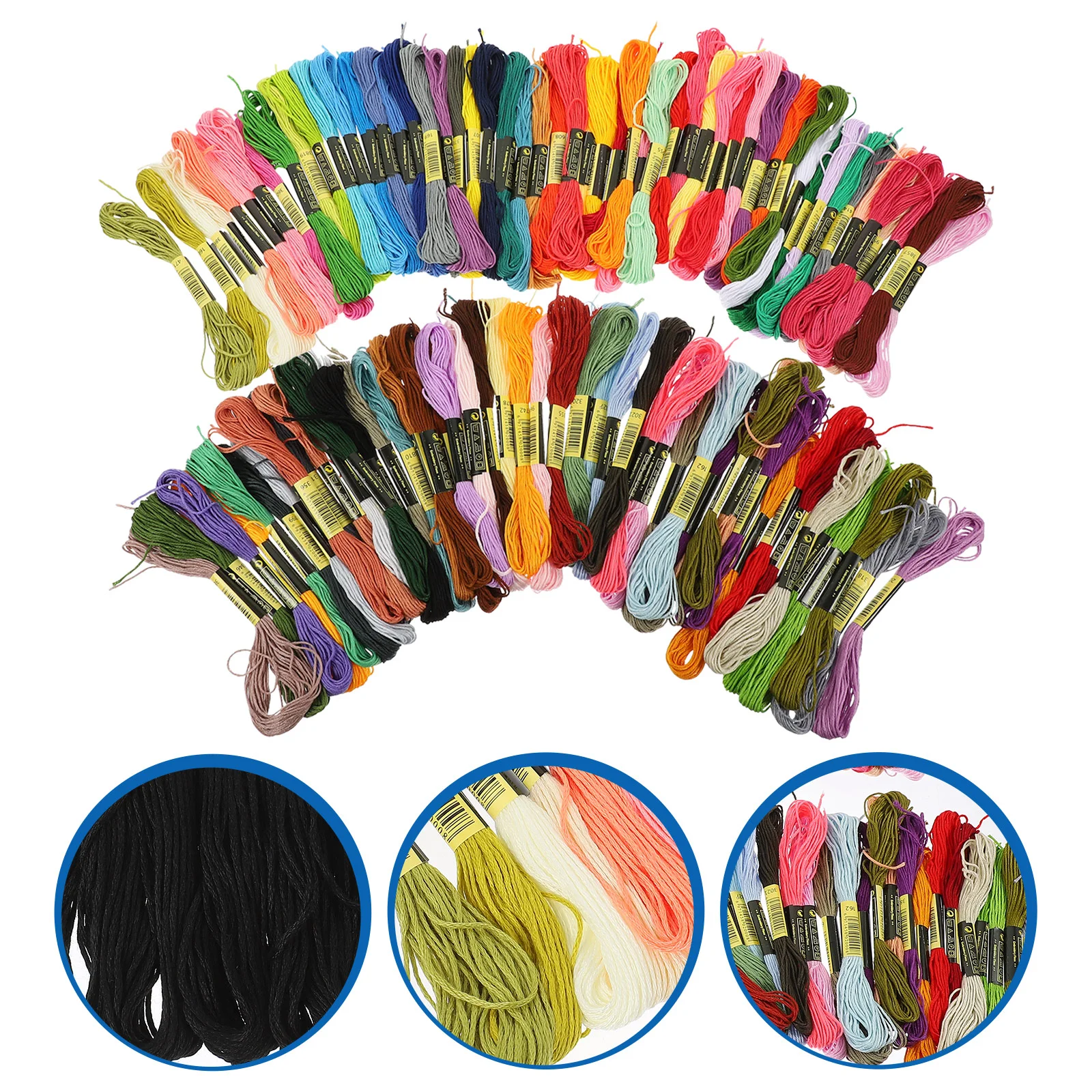 

124 Pcs DIY Crafts Cotton Cross Stitch Thread Convenient Embroidery Floss Home Sewing Decorative Threads Supplies