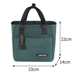 Large Capacity Insulated Thermal Lunch Tote for Women - Stylish Cooler Bag for Travel and Picnic (Green - S)