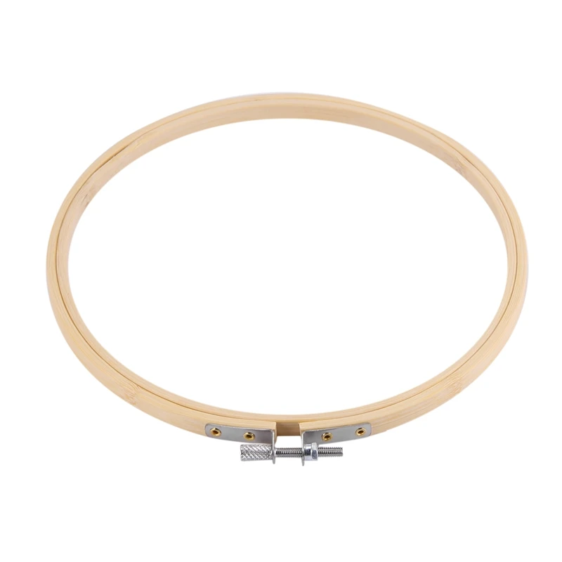 20 Pieces 6.7Inch 17Cm Round Wooden Embroidery Hoops Set Bulk Adjustable Bamboo Circle Cross Stitch Hoop Ring CNIM Hot