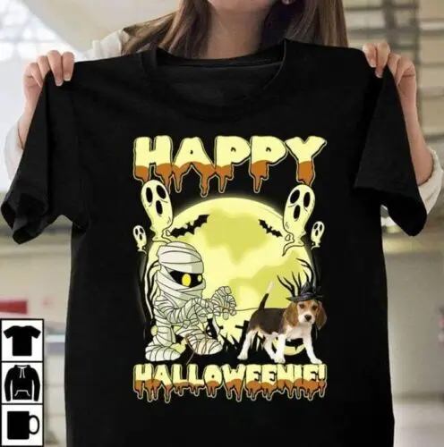 Beagle Dog Happy Halloweenie Dog Lovers Maglietta Di Halloween Miglior Prezzo Taglia Usa