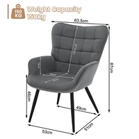 Современное кресло с обратной спинкой для отдыха, винтажное кресло для гостиной с мягкой обивкой для чтения, ТВ, диван для отдыха, кресло для гостиной, домашний декор — изображение 6