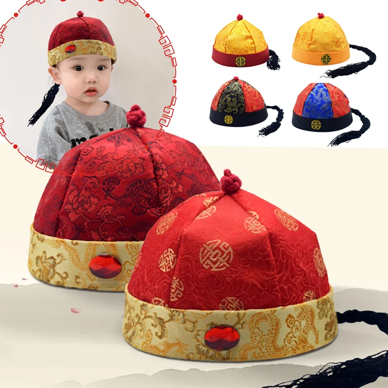 Sombrero chino antiguo de la gorra de disfraz de la Ópera de Beijing para adultos y niños, vestido elegante de China, de traje tradicional Tang _ - AliExpress Mobile