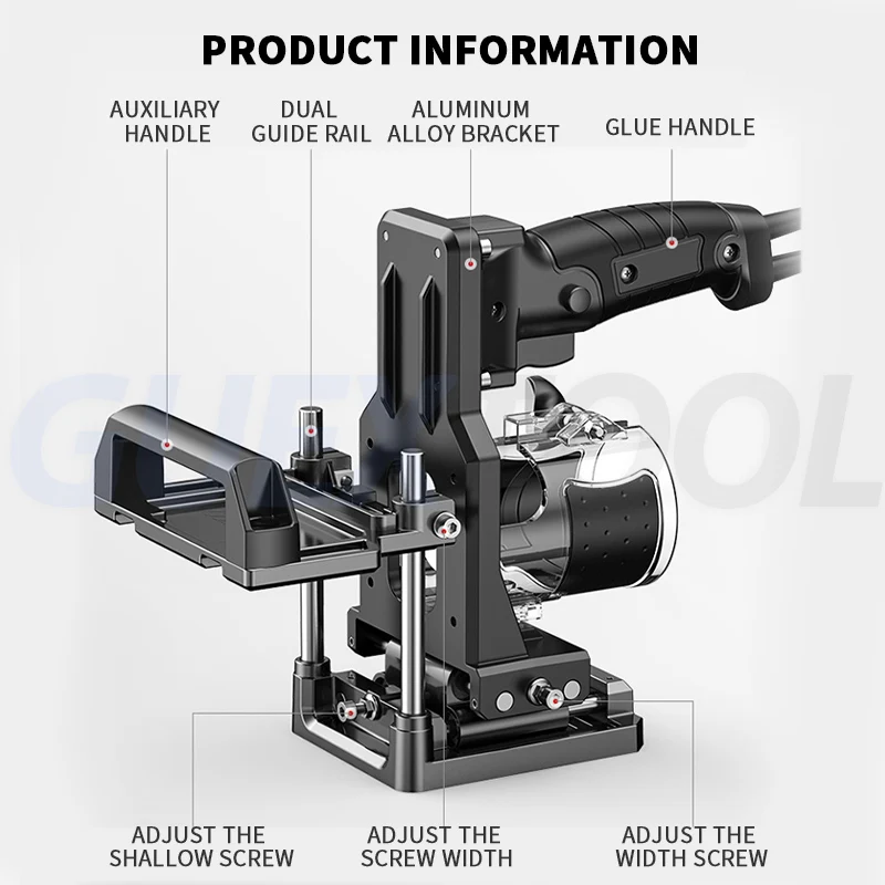Edge Trimming Machine Portable Mortising Jig Handheld Slotting Bracket Invisible Fasteners 2 in 1 Woodworking Slotting Locator
